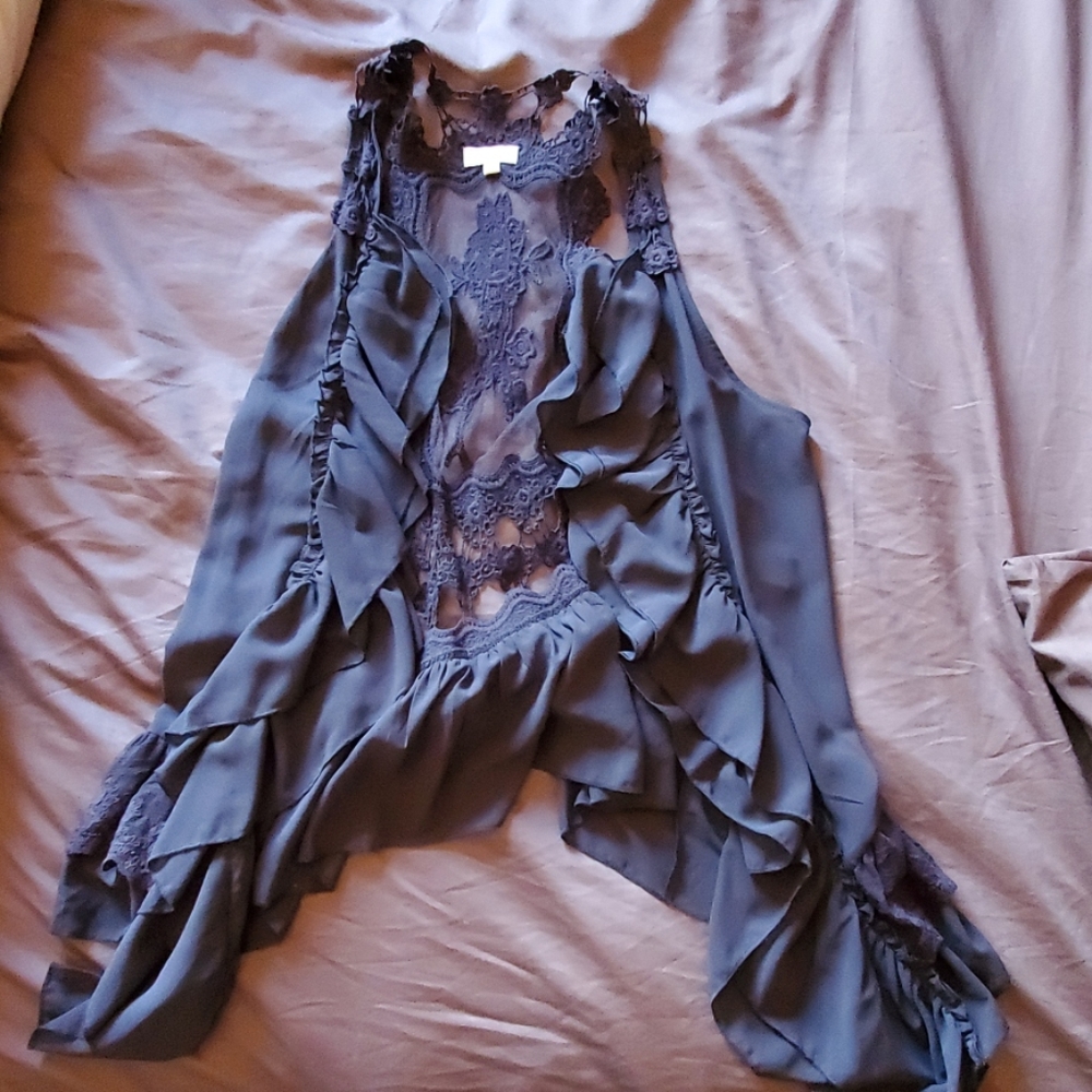 Tank ruffled cover up